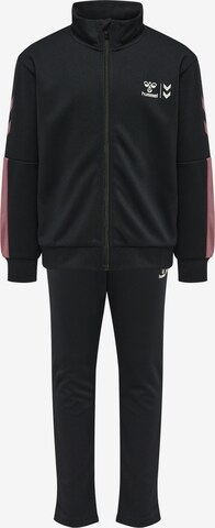 Hummel Tracksuit in Black: front