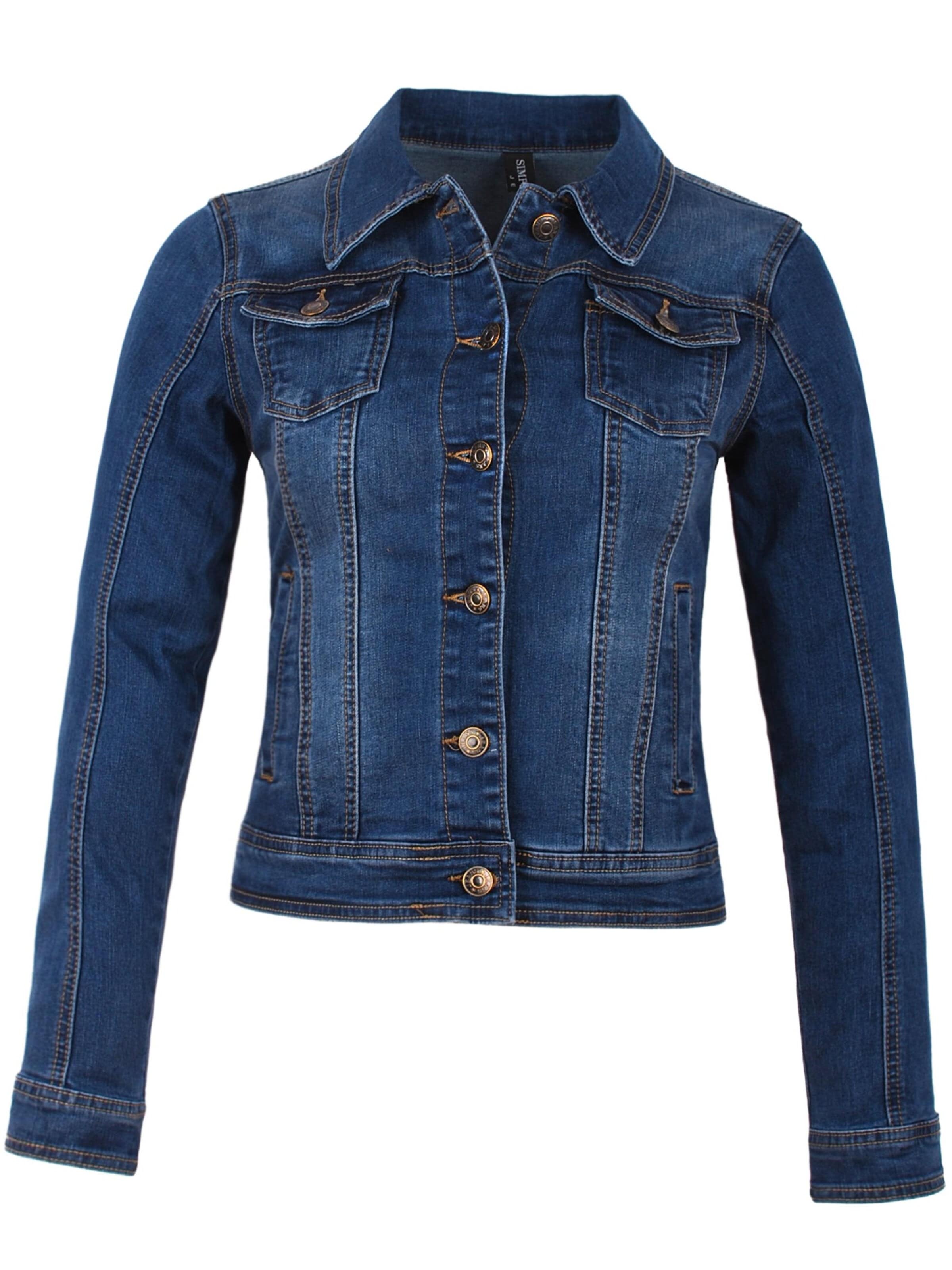 Fraternel Between-Season Jacket 'Fraternel Damen Jeansjacke J011' in Blue: front
