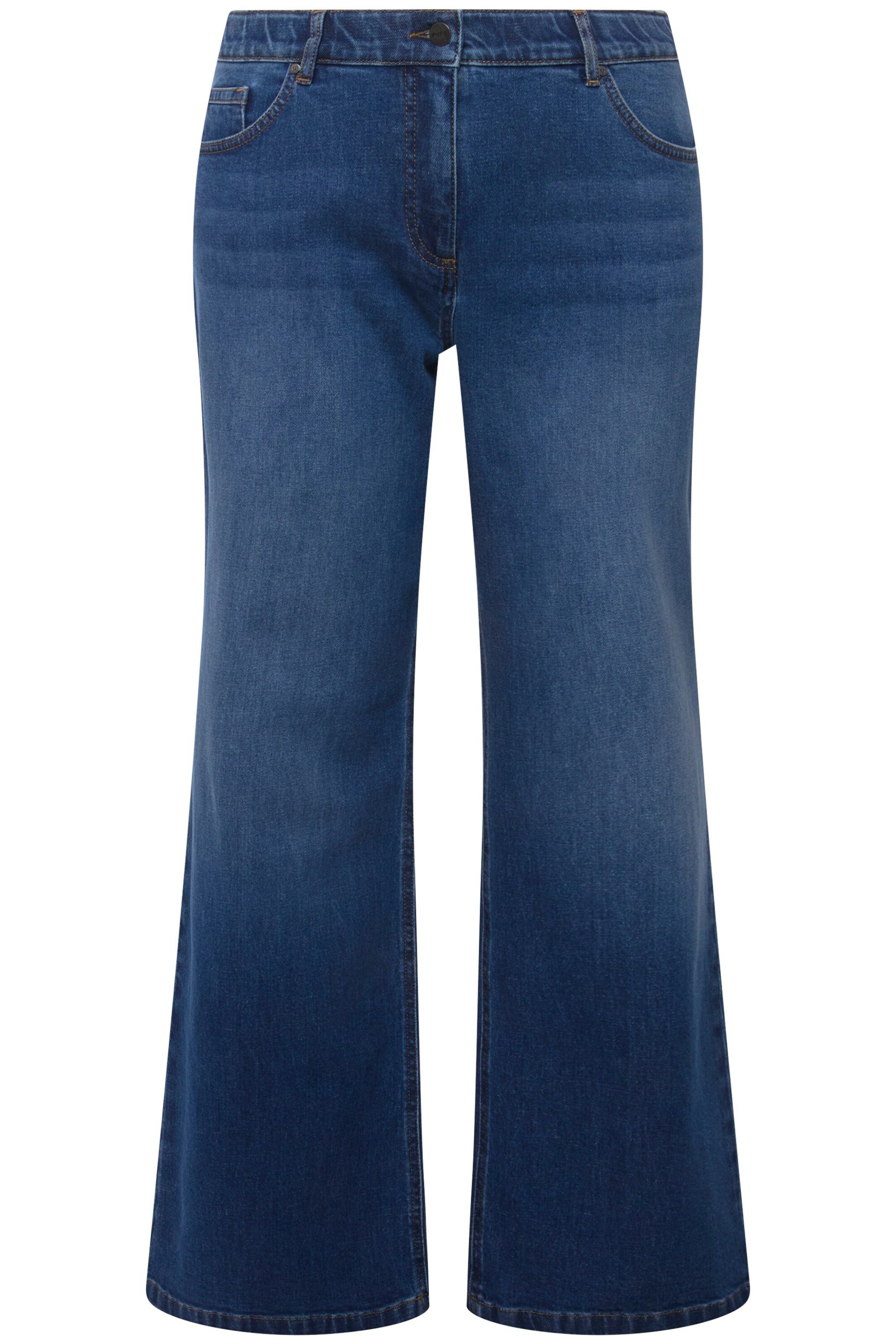 Ulla Popken Wide Leg Jeans in Blau: Vorderseite