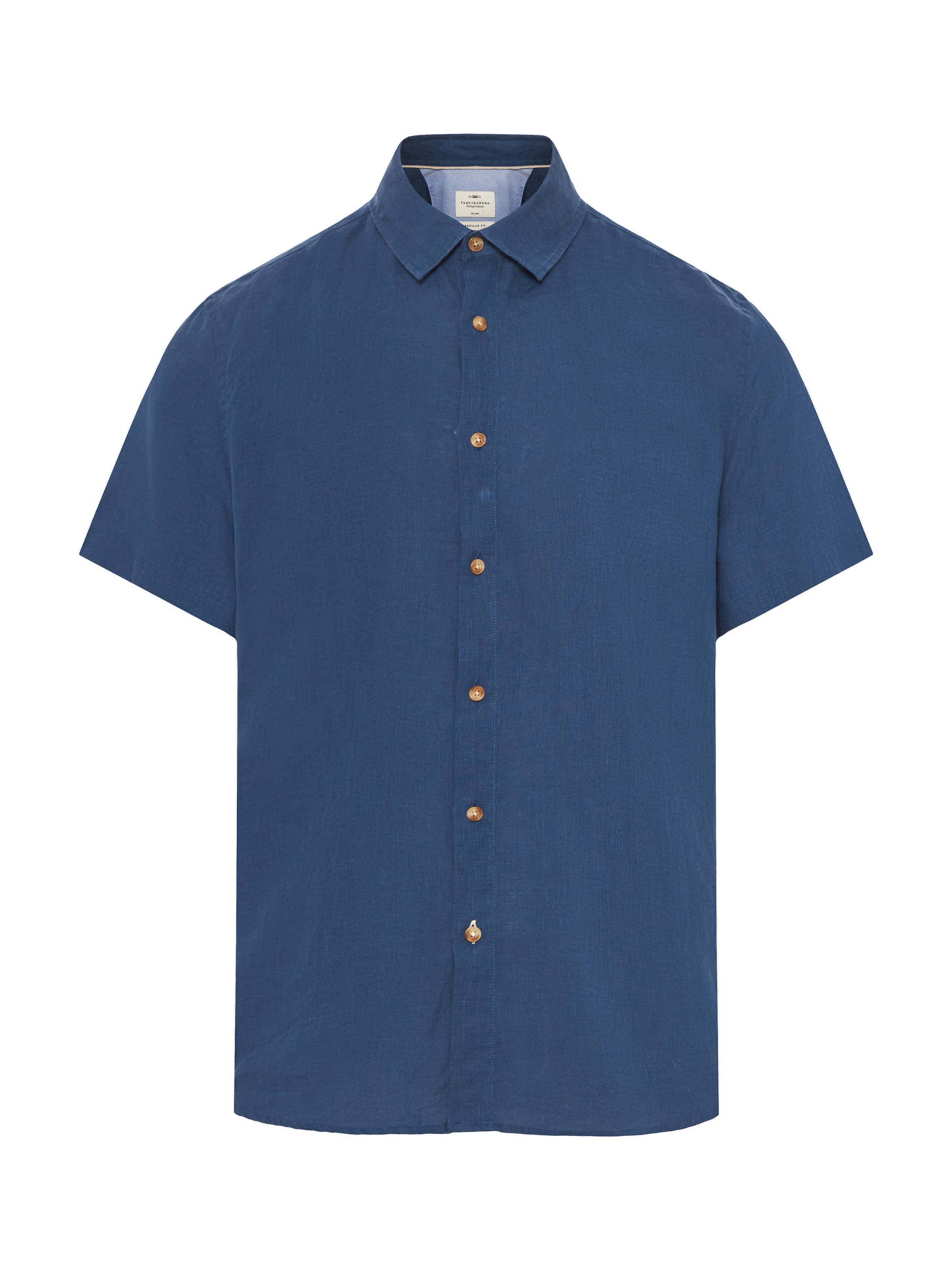 Funky Buddha Regular fit Πουκάμισο σε μπλε: μπροστά