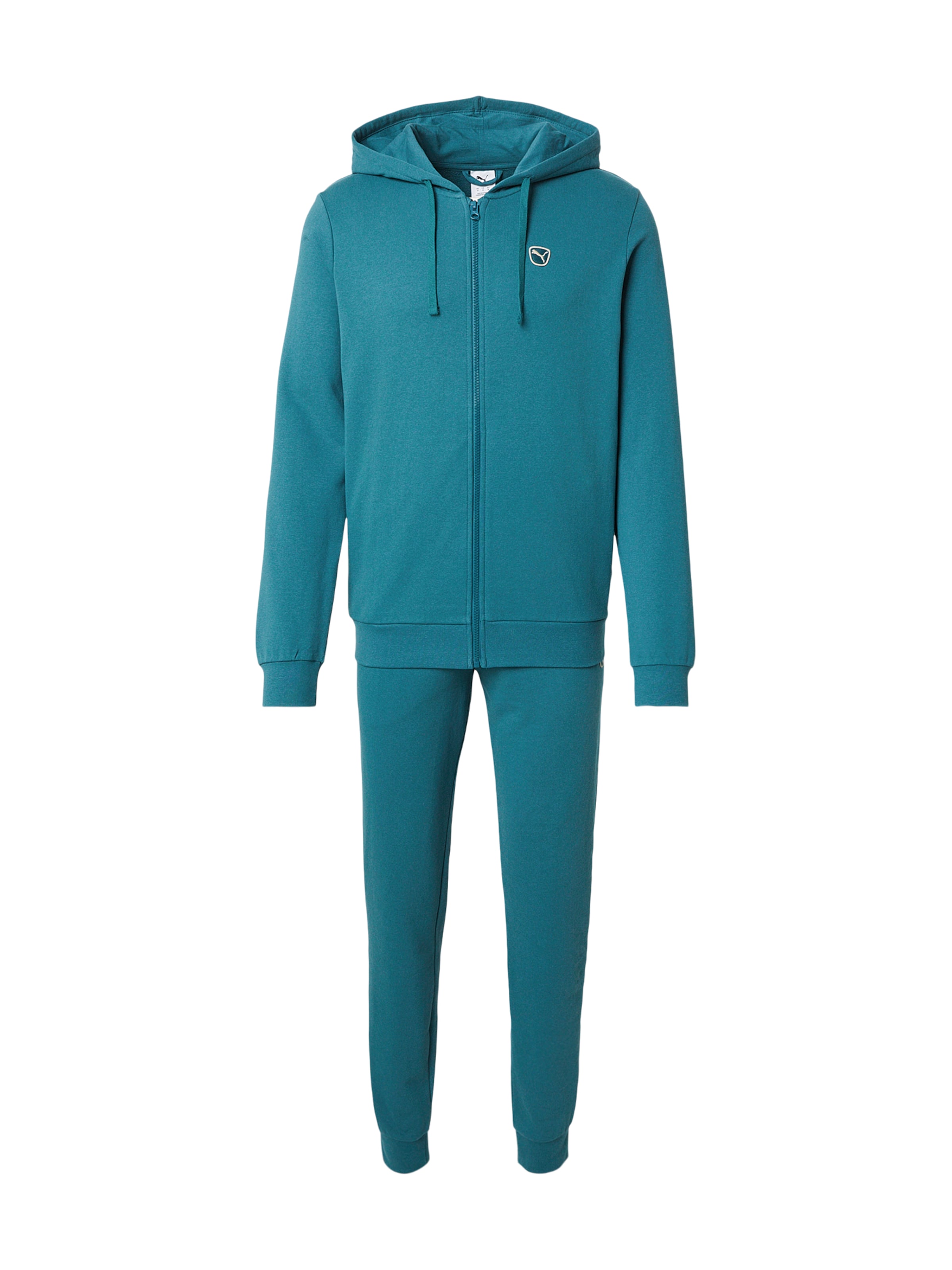 PUMA Trainingspak 'Essentials Elevated' in Groen: voorkant