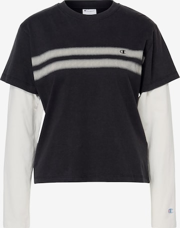 T-shirt Champion en noir : devant