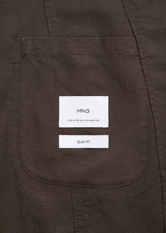 MANGO MAN Slim fit Suit Jacket 'Delave' in Brown