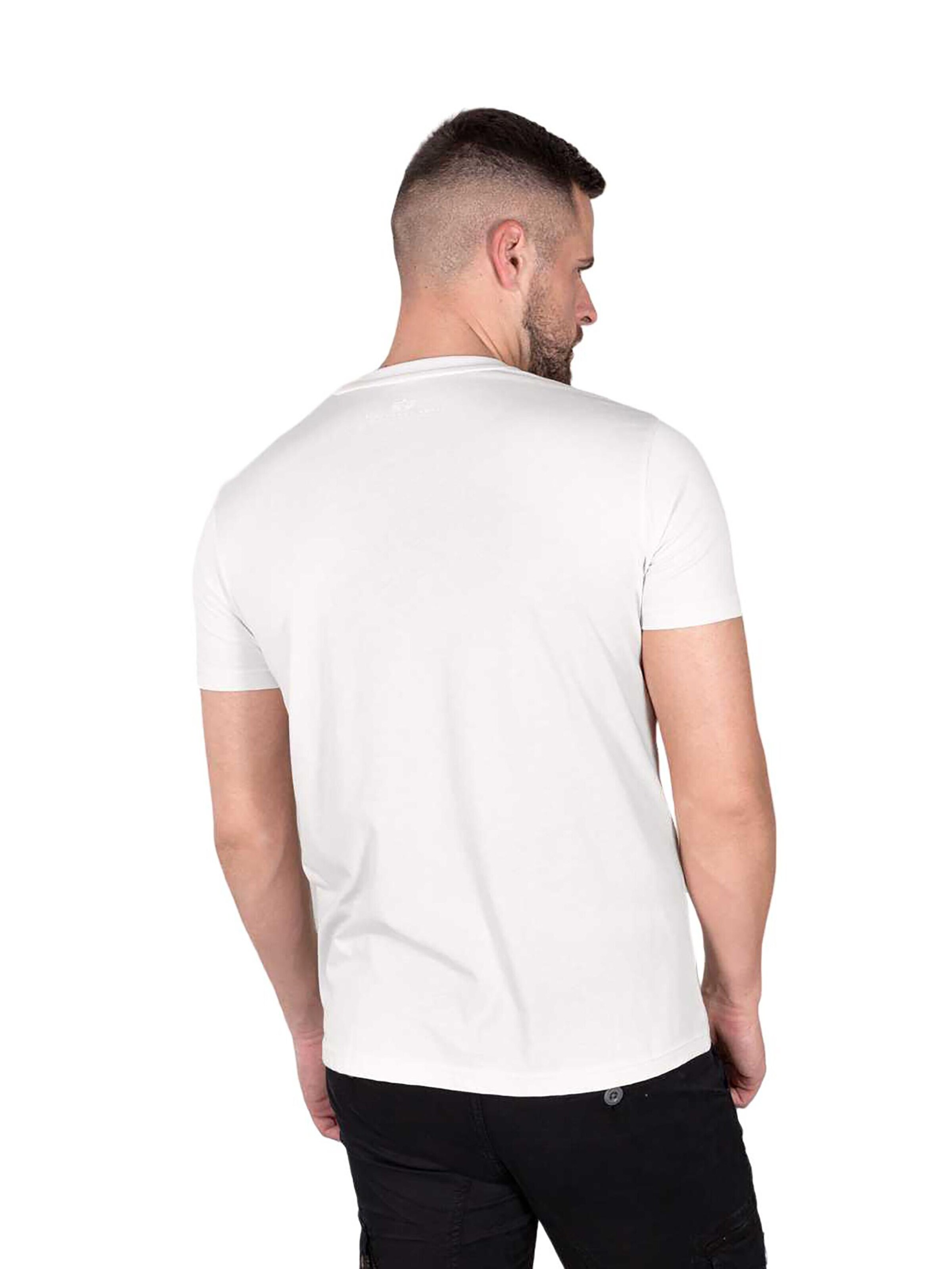 ALPHA INDUSTRIES Shirt 'Basic Logo'‌‌ in Weiß