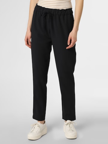 Marie Lund Loose fit Pleat-Front Pants in Blue: front