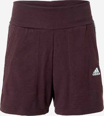 ADIDAS SPORTSWEAR Loose fit Workout Pants 'Tiro' in Red: front
