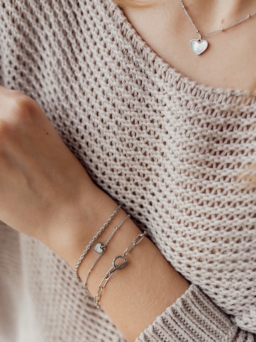 Hey Happiness - Cadena 'Shell Heart' en plata