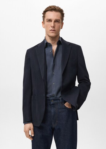 MANGO MAN Slim fit Business Blazer 'Otena' in Blue: front