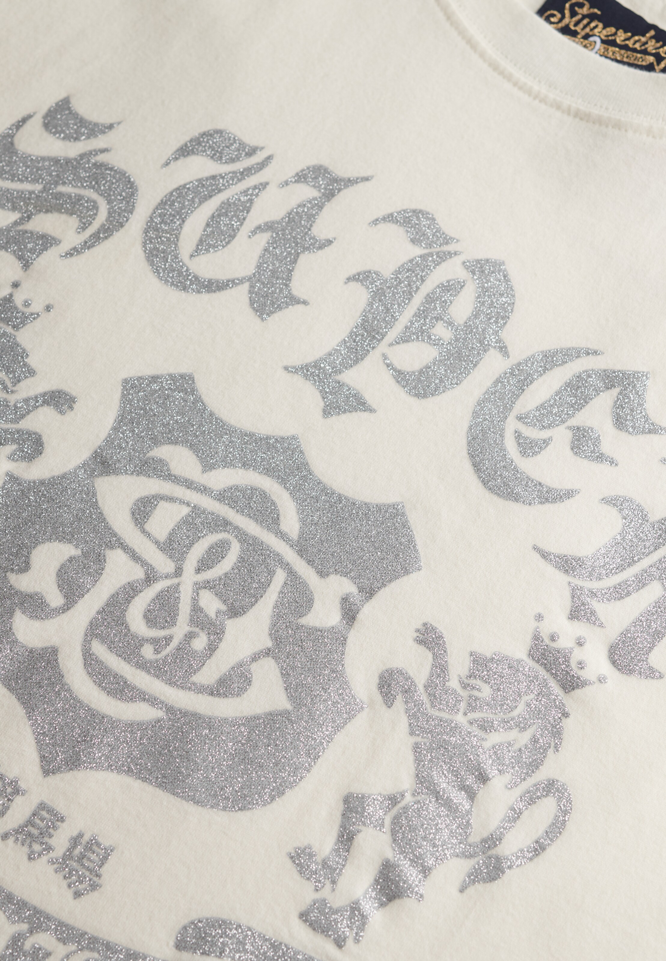 T-shirt 'Varsity' Superdry en blanc