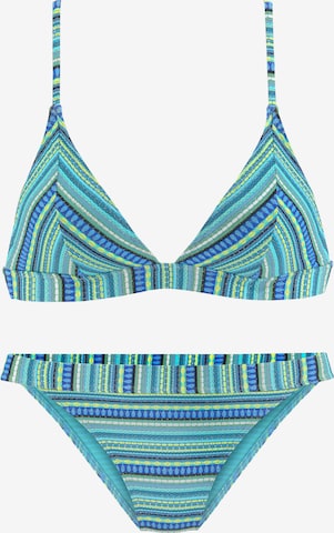 LASCANA T-Shirt Triangel-Bikini in Blau: predná strana