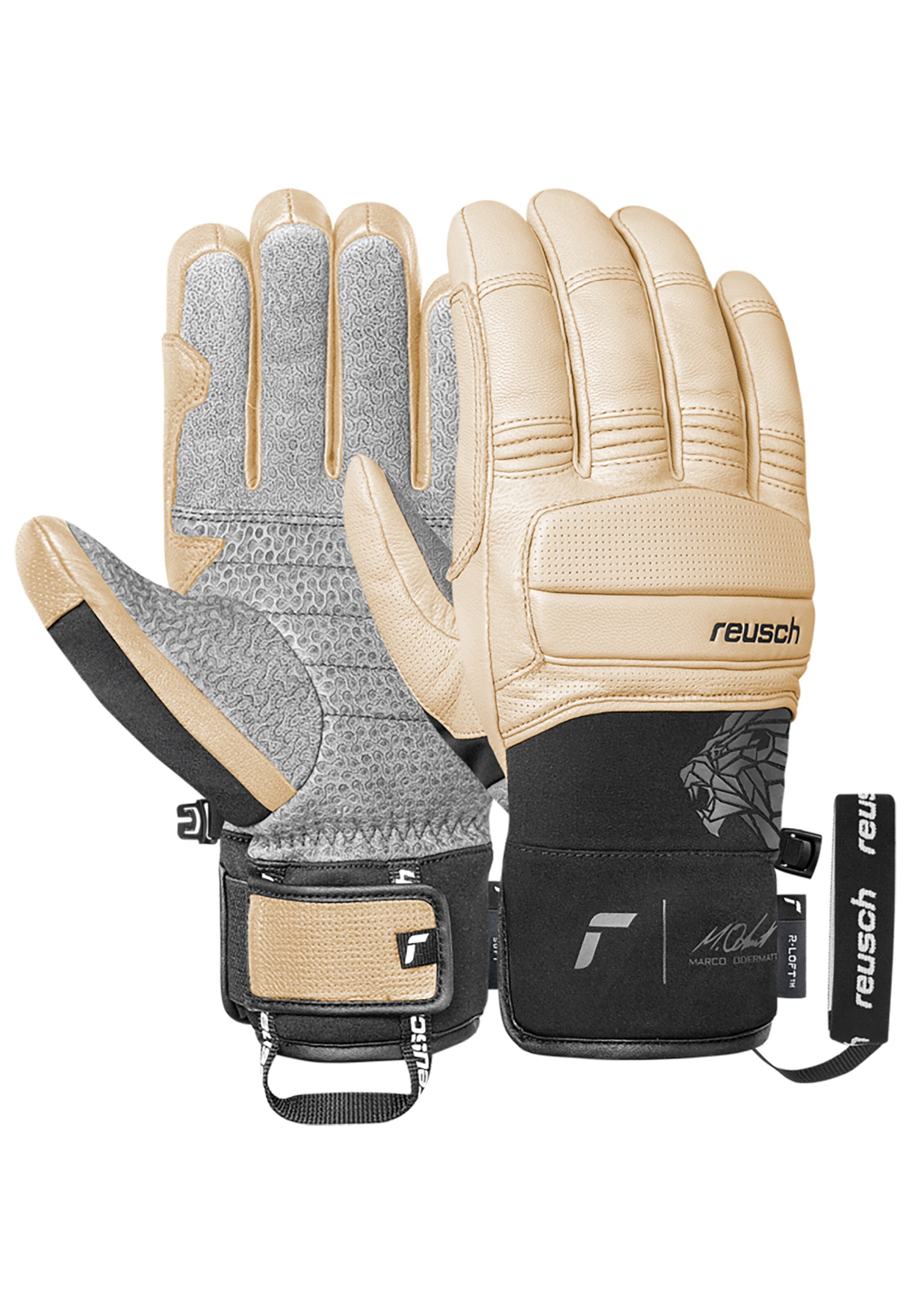 REUSCH Sporthandschoenen 'Marco Odermatt' in Beige: voorkant