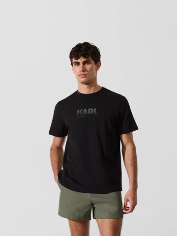 Tricou de la Karl Lagerfeld pe negru: față
