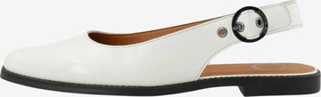 Ballerines à lanières 'Diana' Ca'Shott en blanc : devant