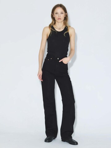 Dr. Denim Regular Jeans 'Echo High Straight' in Black