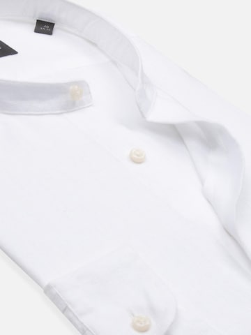 Slim fit Camicia business 'Caravaggio Essentials Linen Man Shirt Light Blue' di 7Camicie in bianco