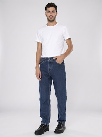 Baggy Jeans 'Mens Newel Blue Stone Wash Denim Jeans Pants' di Carhartt WIP in blu: frontale