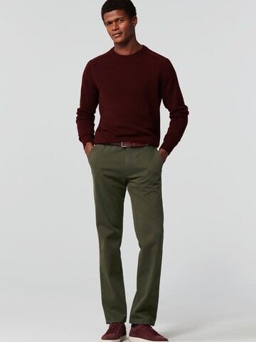 MEYER Regular Chino Pants 'Oslo' in Green