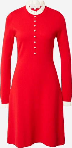 Derhy Stickad klänning 'QUIMPER' i röd: framsida
