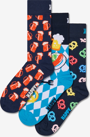 Happy Socks Socken in marine / azur / dunkelgelb / rot, Produktansicht