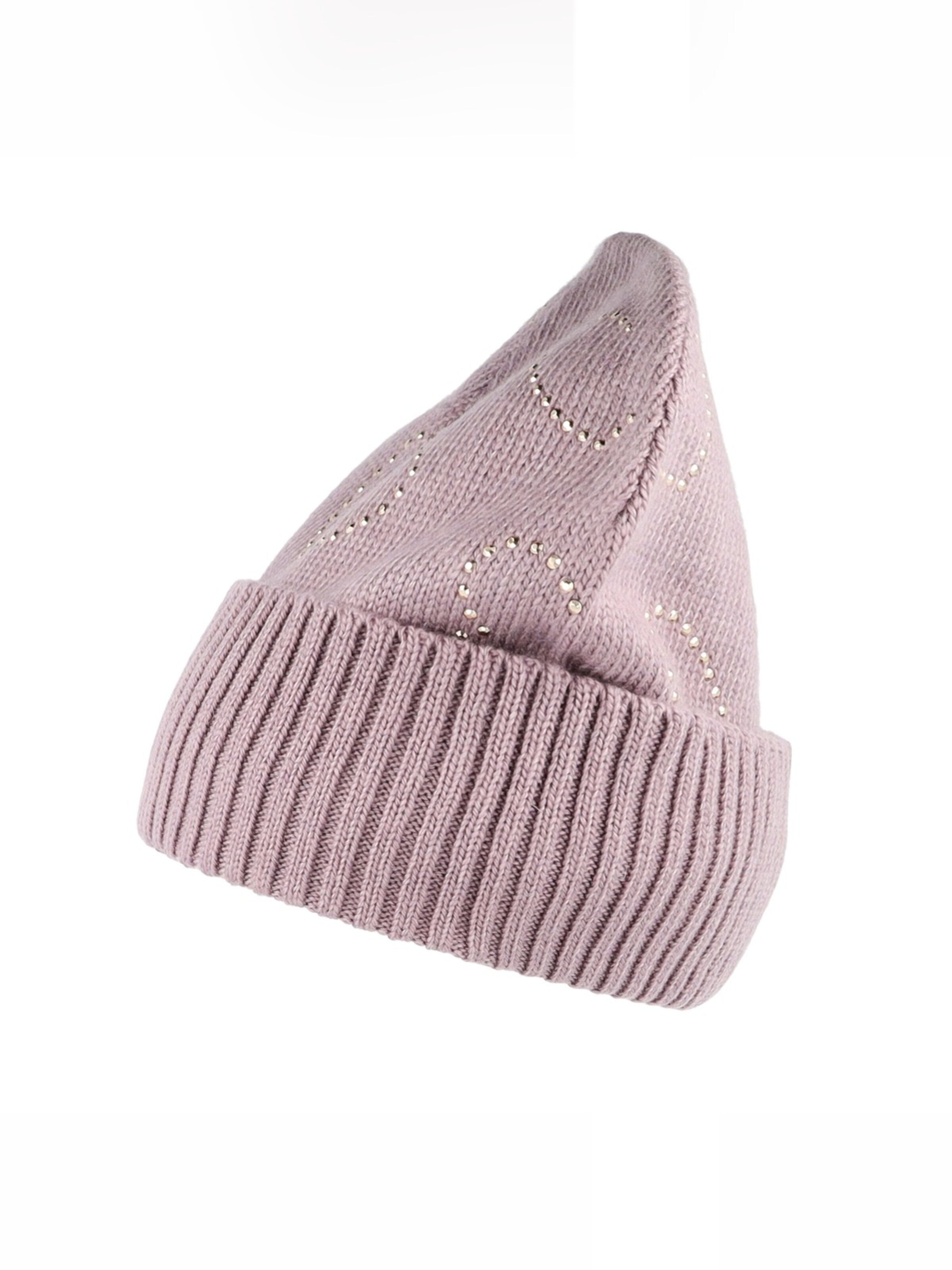 MAXIMO Mütze 'MINI GIRL-Beanie, Umschlag Studs'‌‌‌‌‌‌‌‌ in Pink