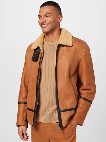 Dondup Between-Season Jacket 'MONTONE' in Brown: front