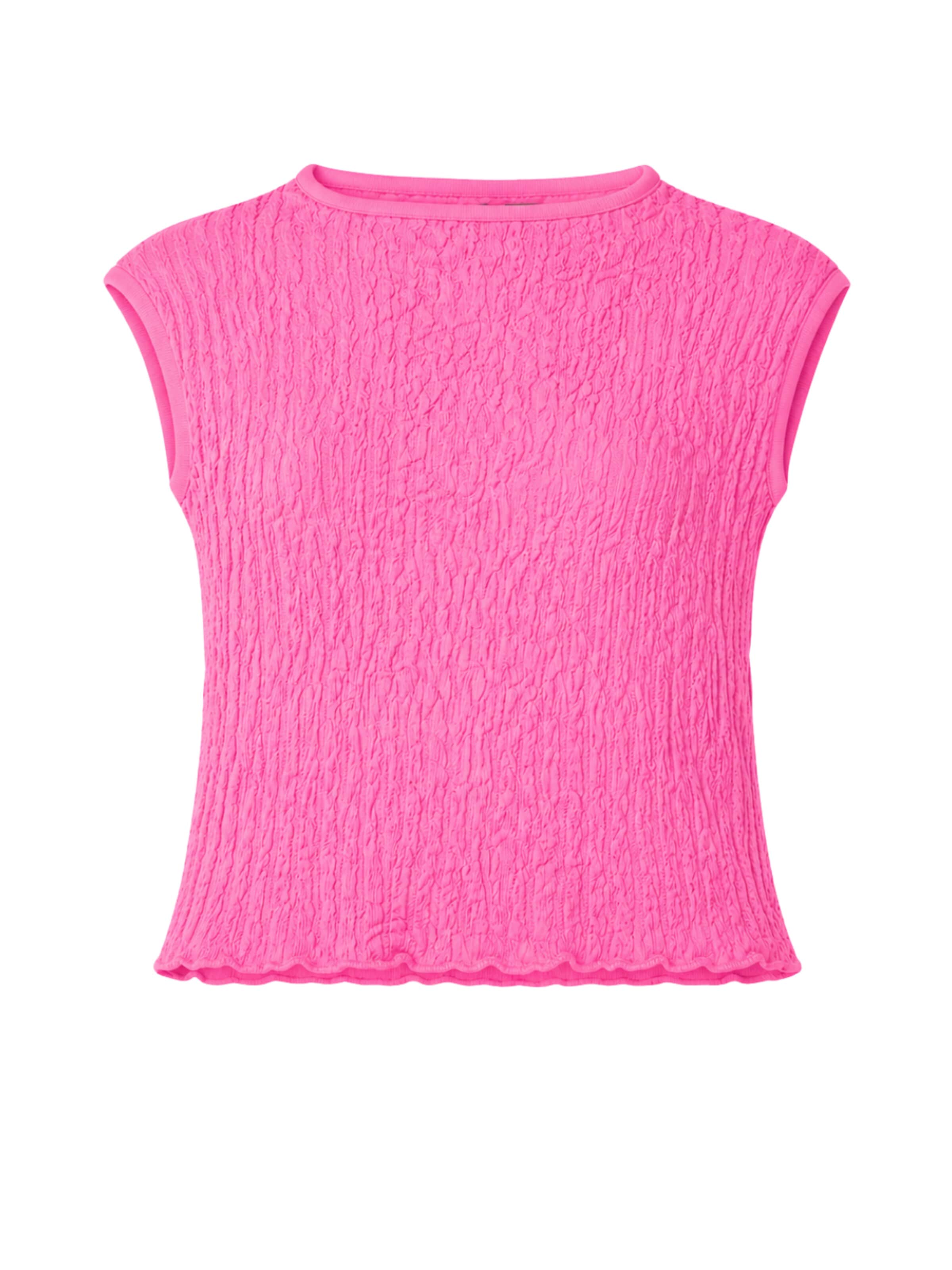 Süel knitwear Sticktop 'Wrinkled Texture' i pink: forside