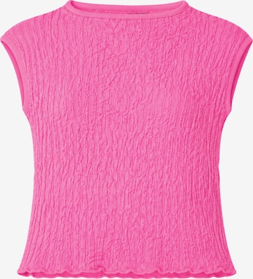 Süel knitwear - Top de punto 'Wrinkled Texture' en rosa: frente