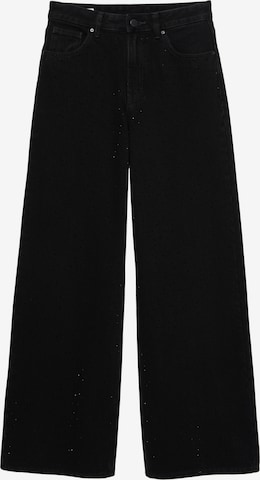 Pull&BearBaggy Traperice - crna boja: prednji dio