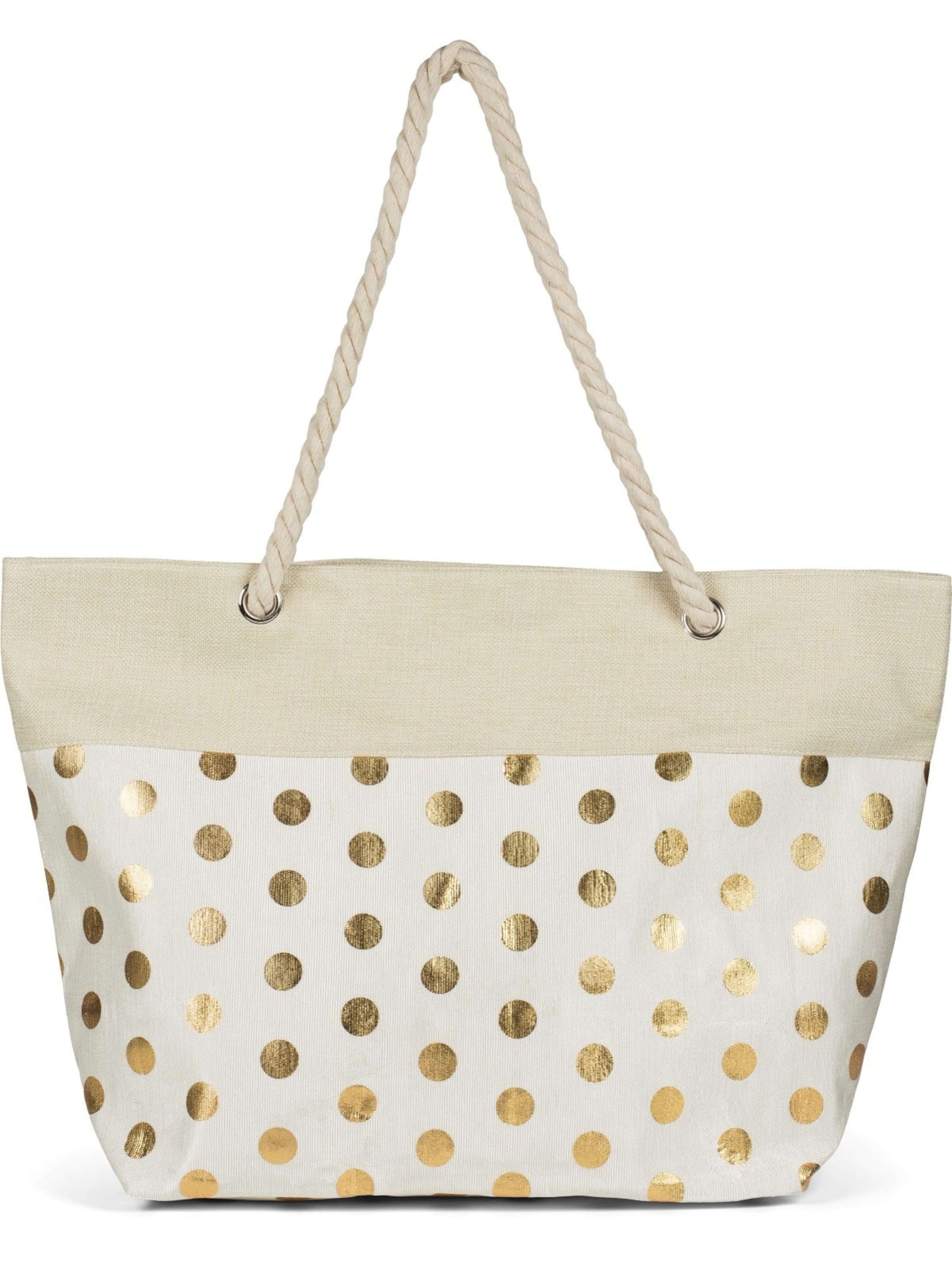 styleBREAKER Strandtasche in Beige: Vorderseite