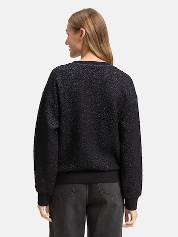 TOM TAILOR DENIM Sweatshirt in Zwart