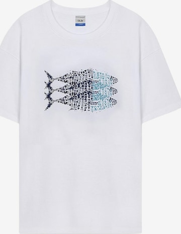 LTB Jeans Shirt 'LTB Jeans Herren-T-Shirt mit Aufdruck' in White: front