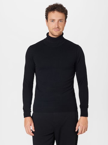 TOM TAILOR Sweater in Black: front