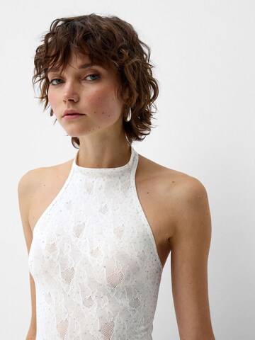 Bershka Shirt bodysuit in Beige
