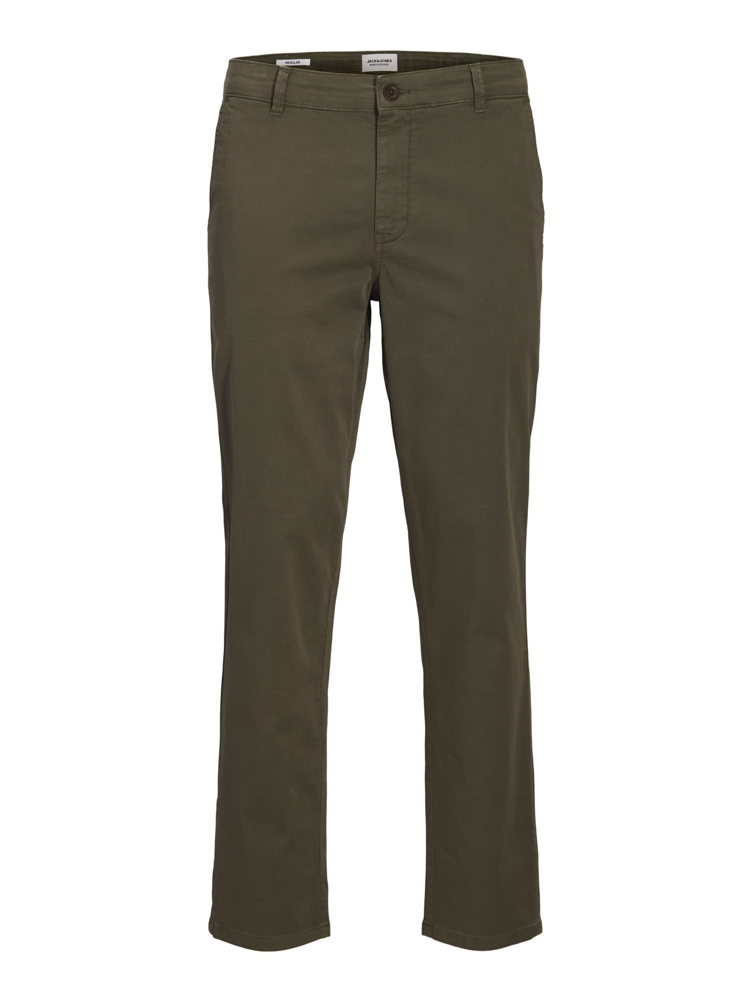 JACK & JONES - Pantalón chino 'JPSTOllie' en verde: frente