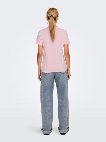 Tricou 'KITA' de la ONLY pe roz