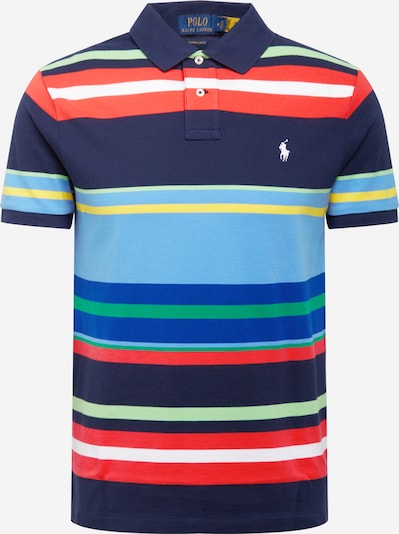 Maglietta POLO RALPH LAUREN di colore navy / blu chiaro / limone / verde chiaro / granatina, Visualizzazione prodotti