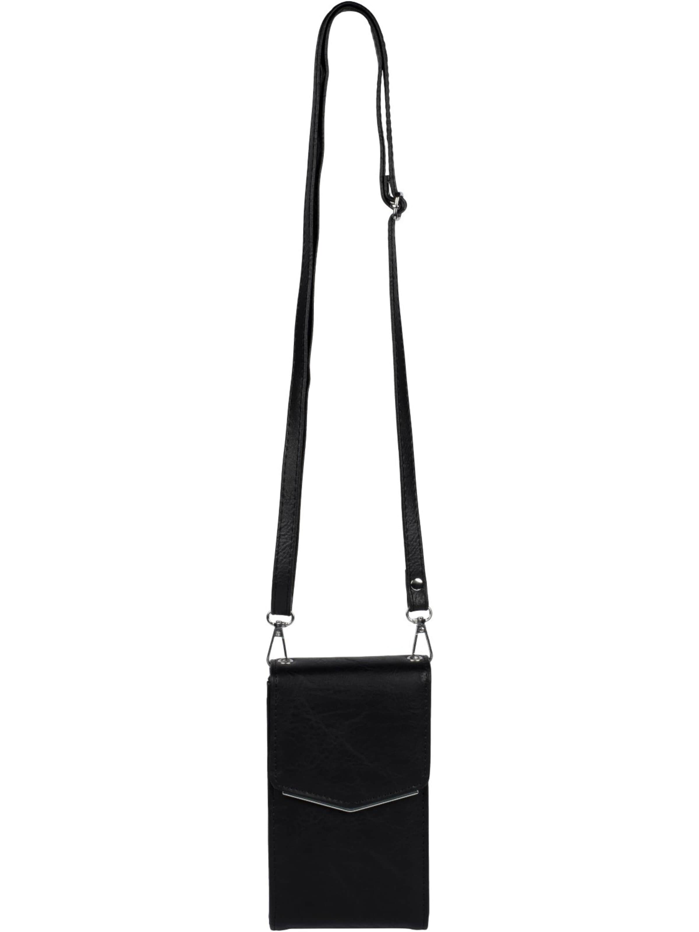 styleBREAKER Umhängetasche 'Mini Handy Umhängetasche'‌‌‌‌‌ in Schwarz: Vorderseite