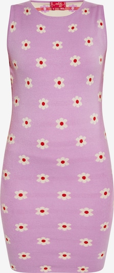 swirly Úpletové šaty - švestková / červená / barva bílé vlny, Produkt