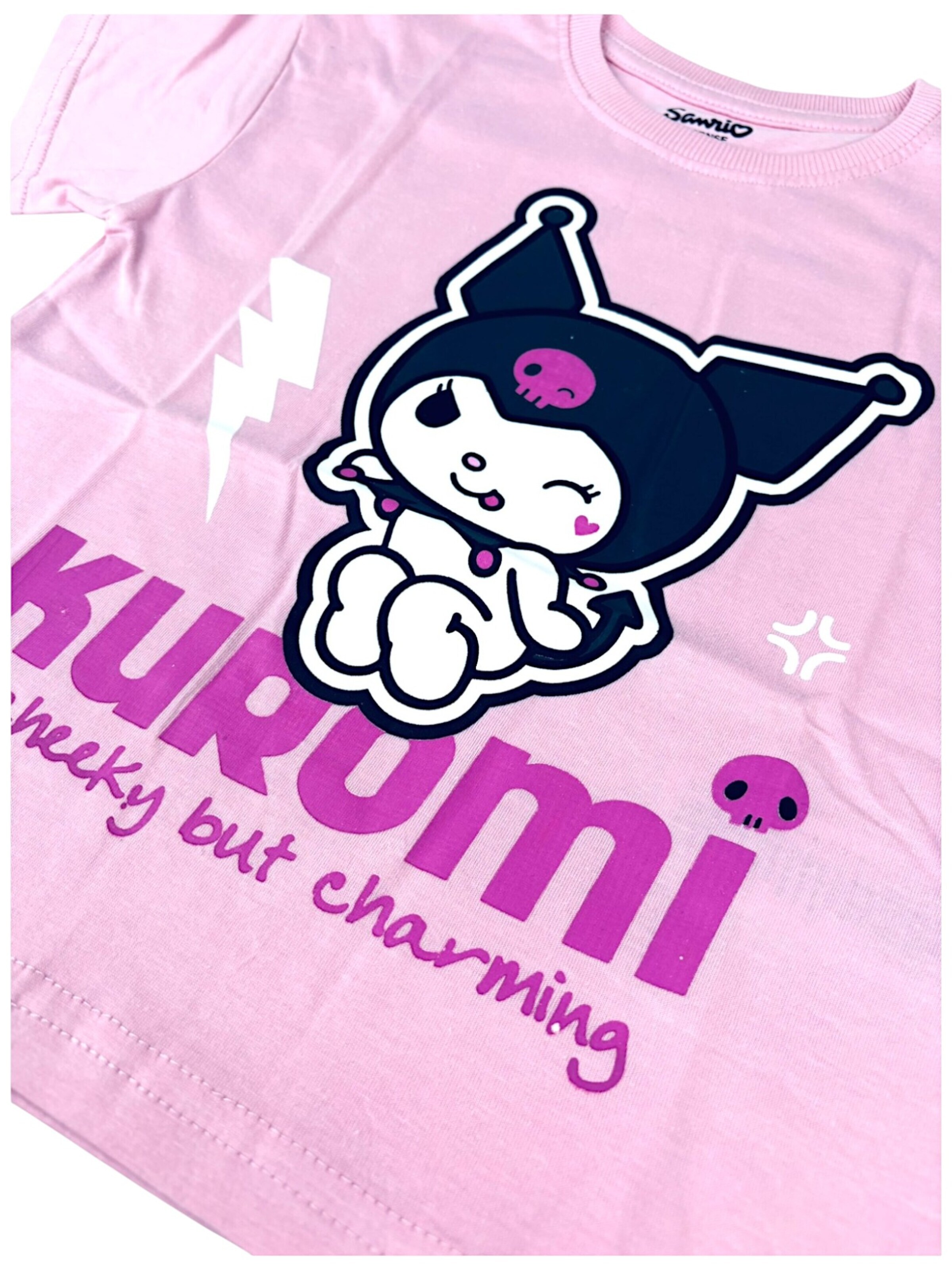 HELLO KITTY Shirt 'Hello Kitty Kuromi' in Pink
