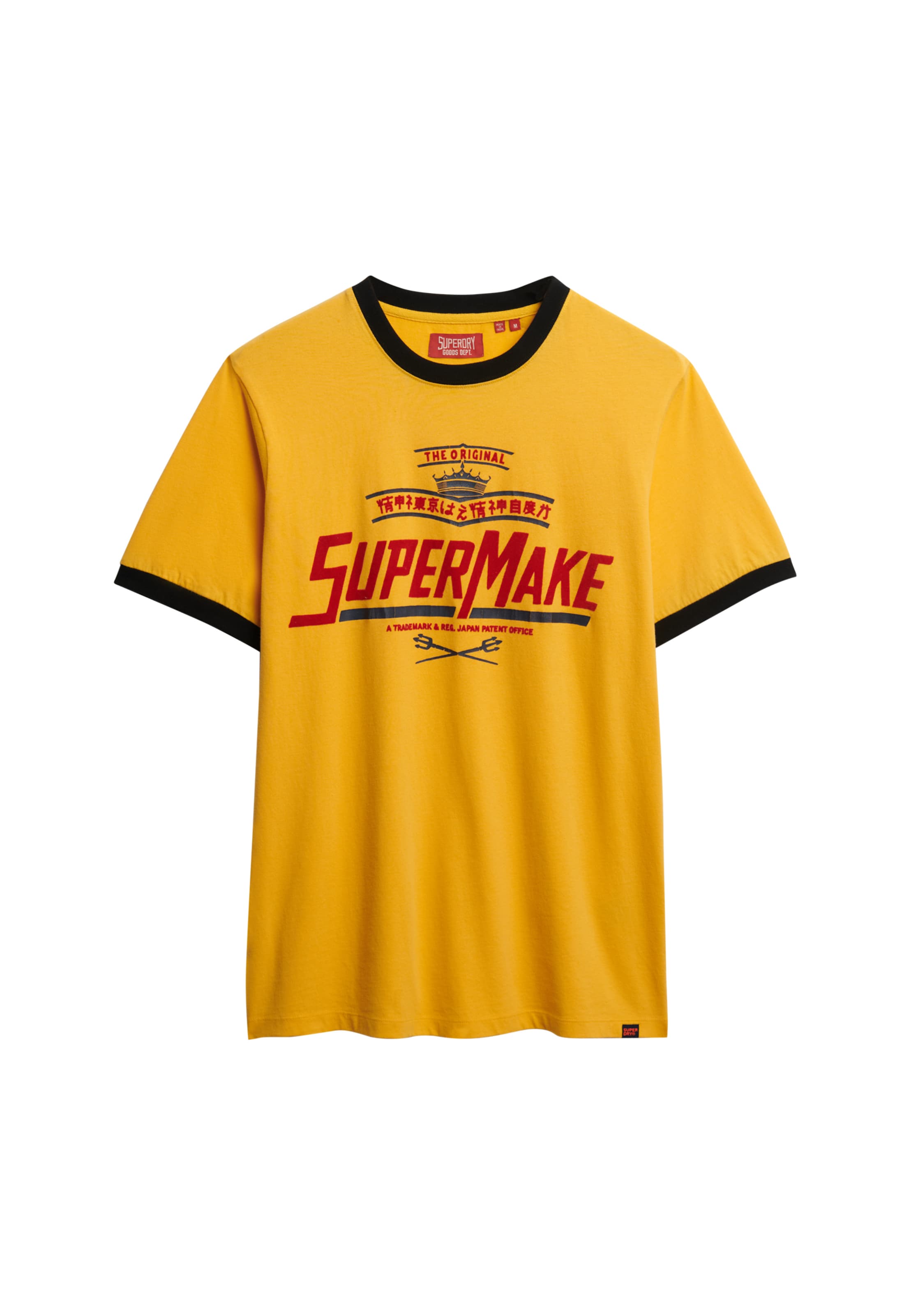 Superdry & Co T-Shirt en jaune foncé / rouge foncé / noir, Vue avec produit