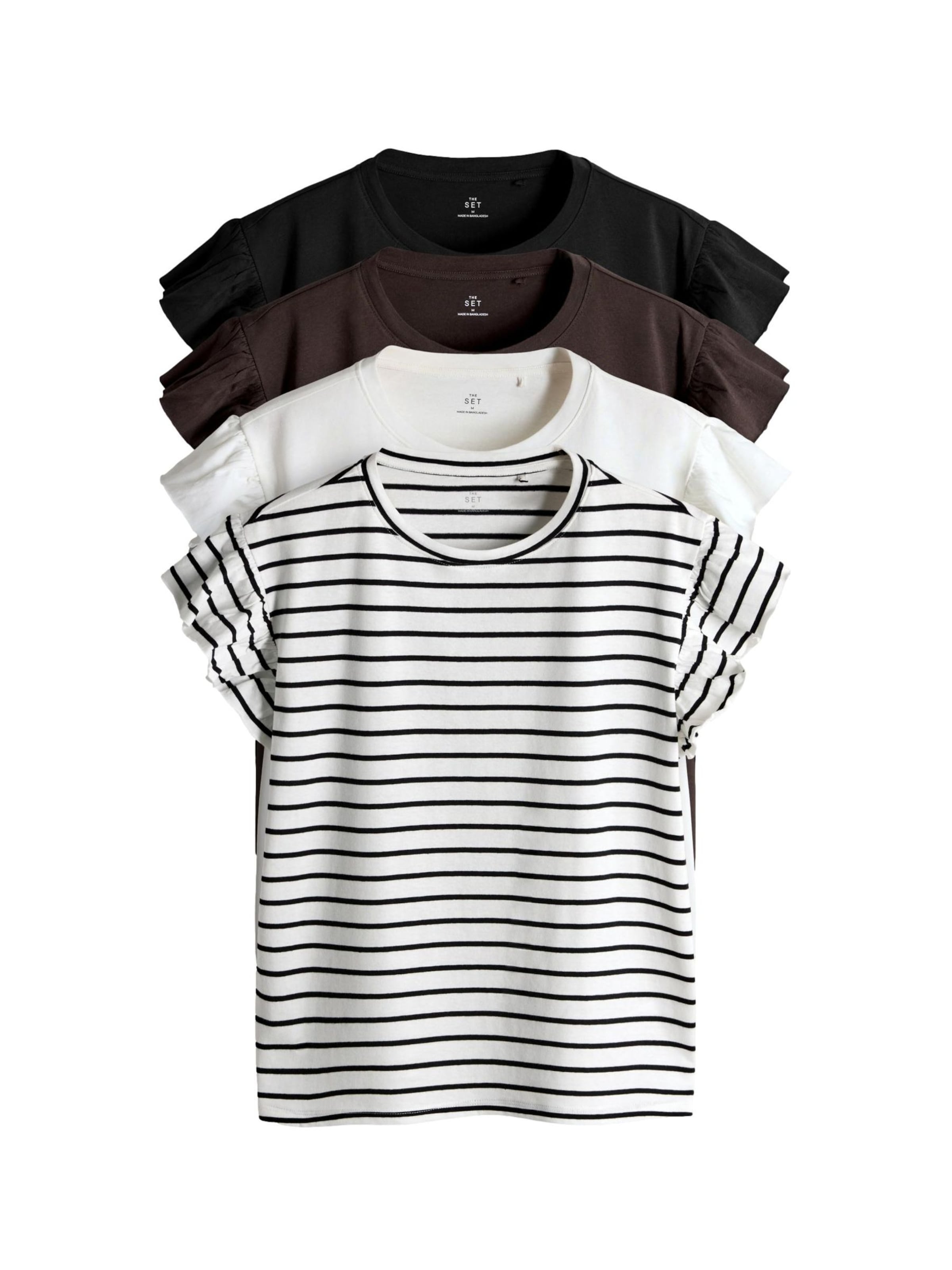 The Set Tričko – hnědá: přední strana