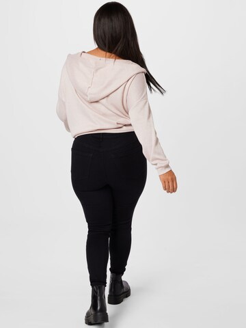 ABOUT YOU Curvy Skinny Jeans 'Insa' in Zwart