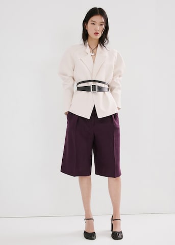 MANGO Regular Pants 'Tempoli' in Purple