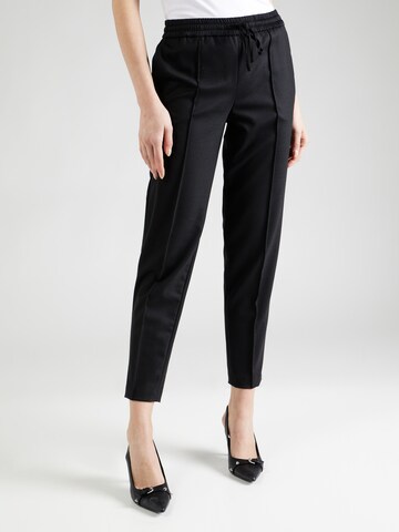 Regular Pantalon à plis Twinset en noir : devant