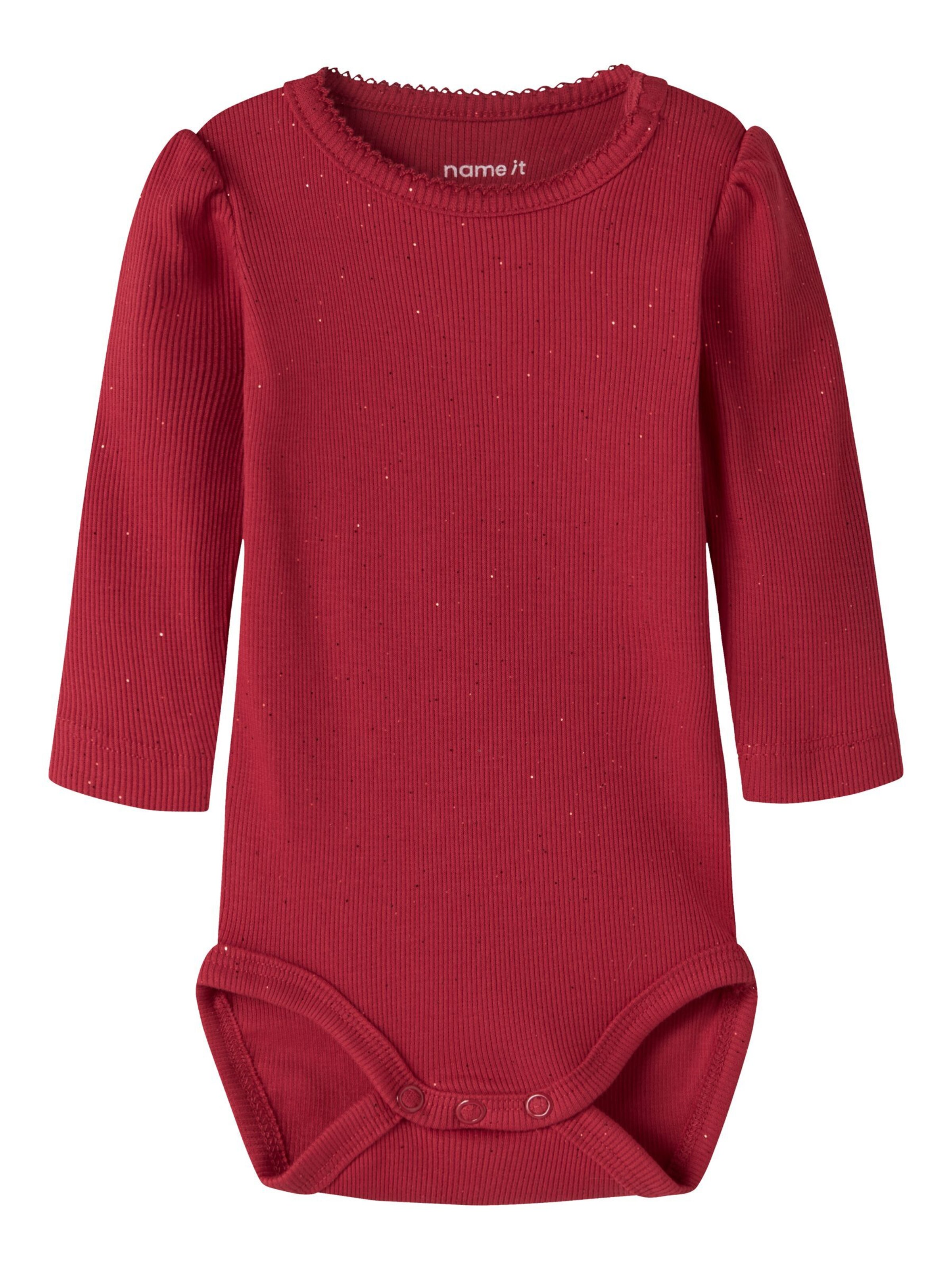 Barboteuse / body NAME IT en rouge : devant