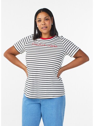 Maglietta 'Caro' di Zizzi in bianco