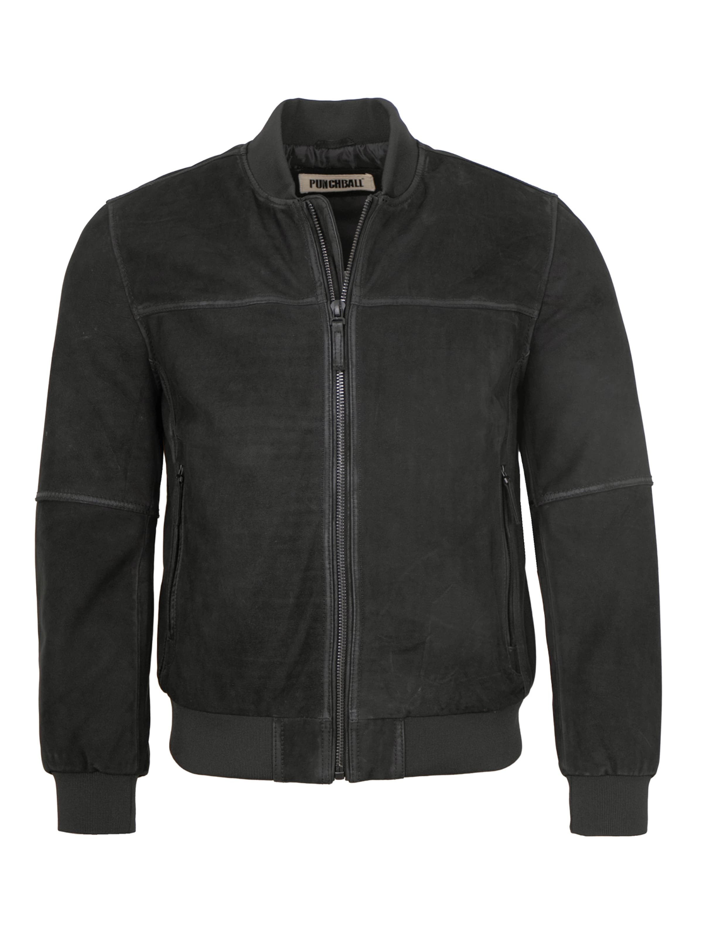 PUNCHBALL Übergangsjacke 'College'‌‌‌‌‌‌‌‌‌ in Schwarz: Vorderseite