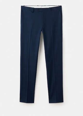 MANGO MAN Slim fit Pleat-Front Pants 'Milan' in Blue