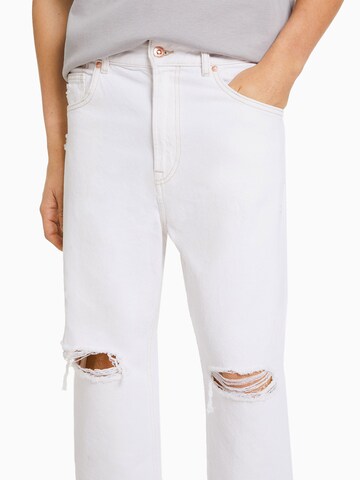 Loosefit Jeans de la Bershka pe alb