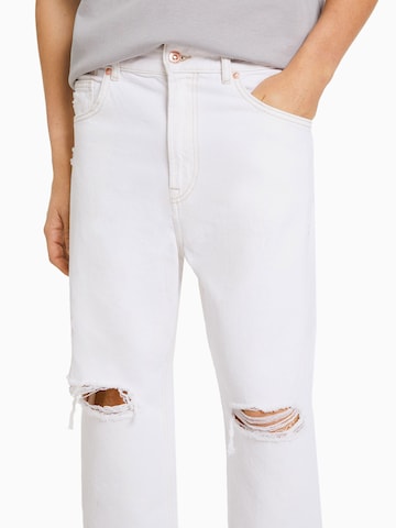 Bershka Loosefit Jeans i hvid